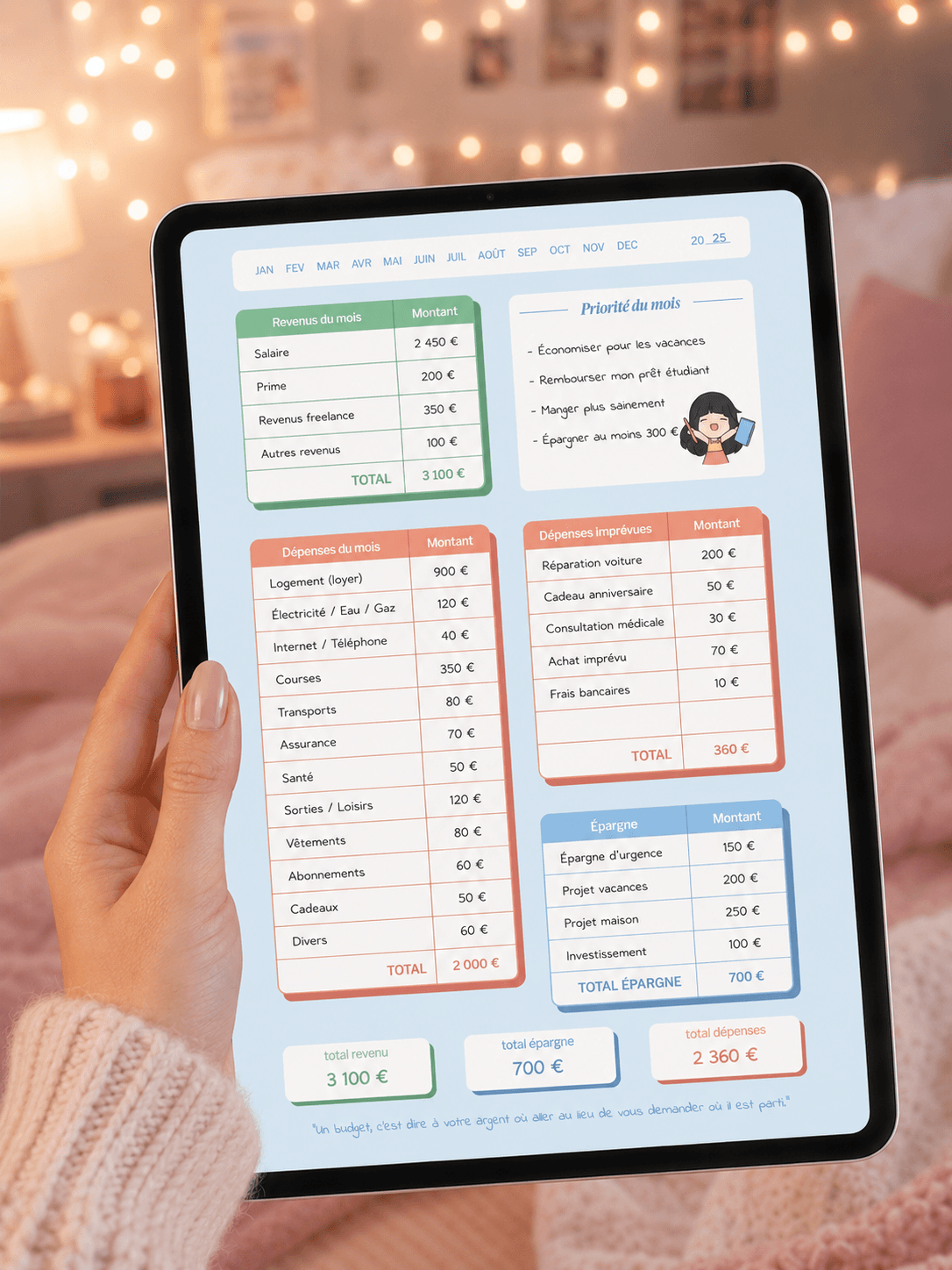 Budget Planner Numérique – Organisez vos finances simplement — visuel 3