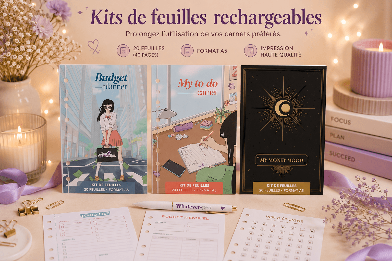 Kit de feuilles rechargeables